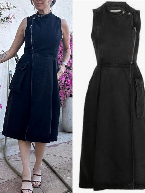 Henrik Vibskov Dresses & Skirts - HENRIK VIBSKOV Craft Moto Sleeveless Dark Wash Denim Jean Dress